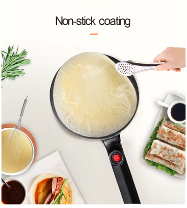 BRANDMANN صانعة الكريب الكهربائية غير اللاصقة مع طبق وخلاط