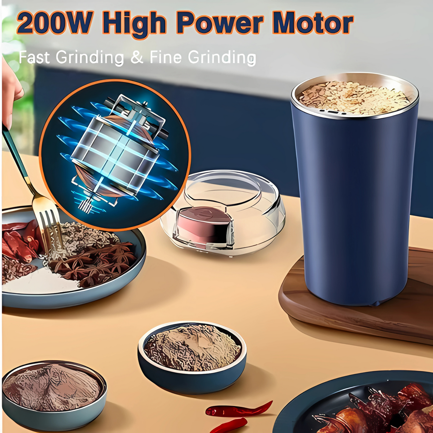 GRIDZ® - مطحنة كهربائية صغيرة  لكل منزل 🏡☕