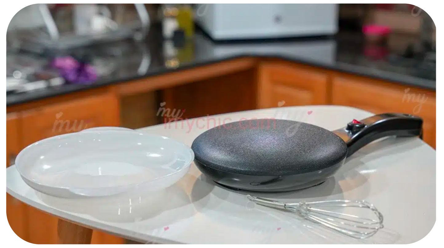 BRANDMANN صانعة الكريب الكهربائية غير اللاصقة مع طبق وخلاط